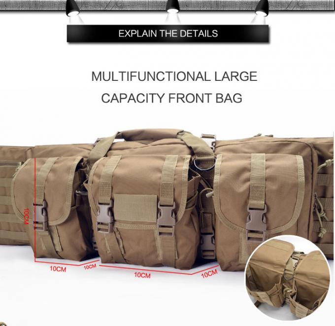 L'arme à feu tactique de sac militaire extérieur de chasse met en sac le long sac à dos multiple de caisse de fusil